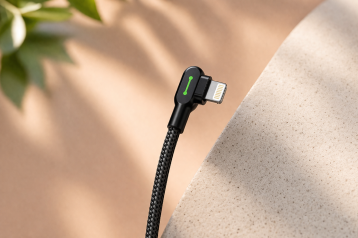 iPhone kabel met gebogen stekker