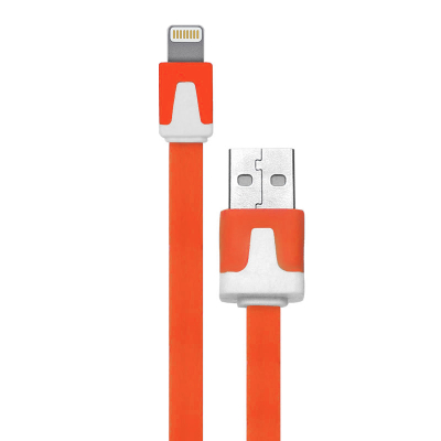 Platte Lightning kabel 1 meter oranje