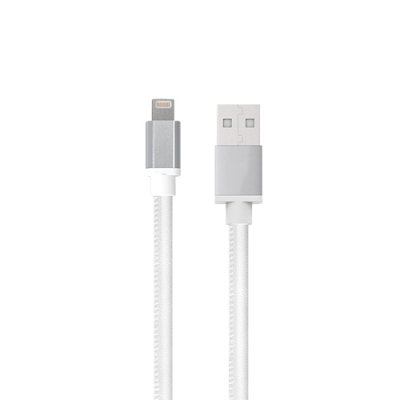 Leather Lightning kabel 1 meter wit