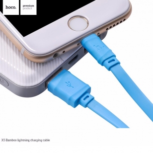 Hoco Bamboo platte Lightning kabel 1 meter