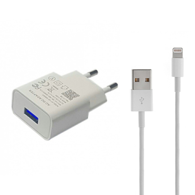 iPad oplader compact Lightning 1 meter wit