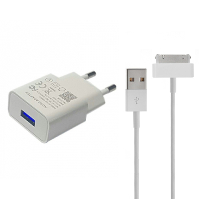 iPad oplader compact 30-pins 2 meter wit