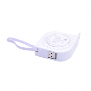 Micro USB en Lightning kabel met rolmaat en BMI schijf