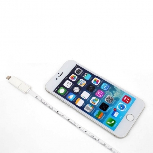 Micro USB en Lightning kabel met rolmaat en BMI schijf