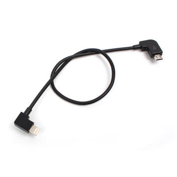 Lightning naar micro USB kabel haaks 30 cm
