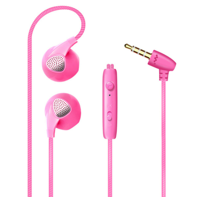 In-ear stereo hoofdtelefoon met microfoon M&J roze
