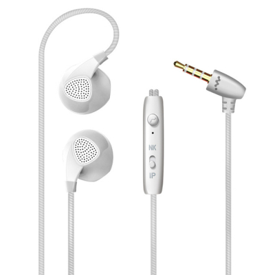 In-ear stereo hoofdtelefoon met microfoon M&J wit