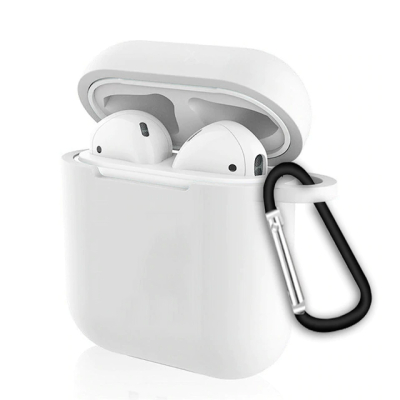 Siliconen beschermhoes voor AirPods 1 en 2 oplaadcase wit