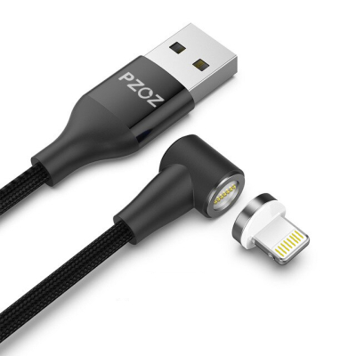 PZOZ haakse Lightning kabel 1 meter met magnetische aansluiting