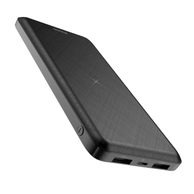 Baseus PowerBank 10.000 mAh - QI en duo USB zwart