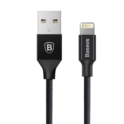 Baseus Yiven nylon Lightning kabel 1,8 meter zwart
