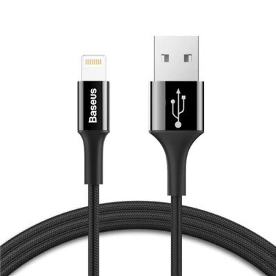 Baseus LED Lightning naar USB kabel 2 meter