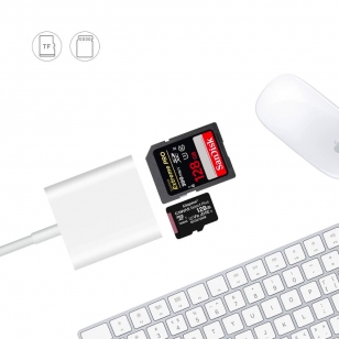 USB-C naar SD en micro SD kaartlezer